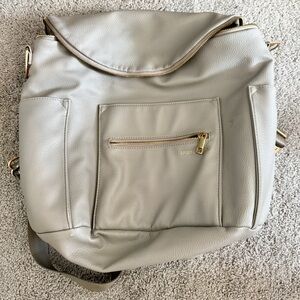 Fawn grey diaper bag